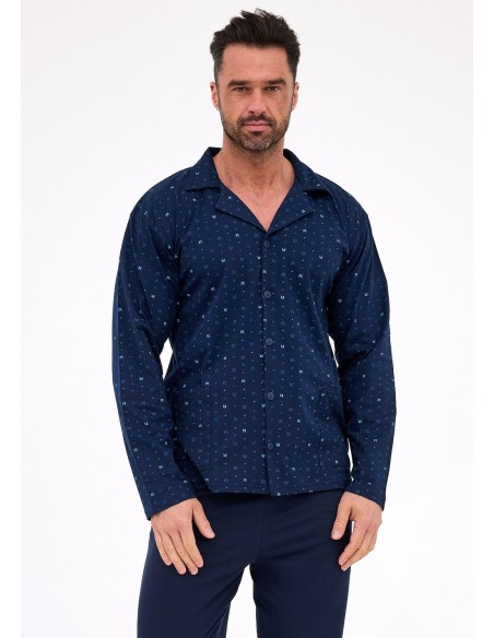 Pajamas 114/80 dł/r s-2xl men's rozpinana Cornette