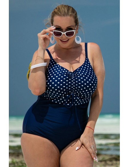 Jednoczęściowy kostium kąpielowy modelujący wyszczuplający usztywniane miski plus size Primo