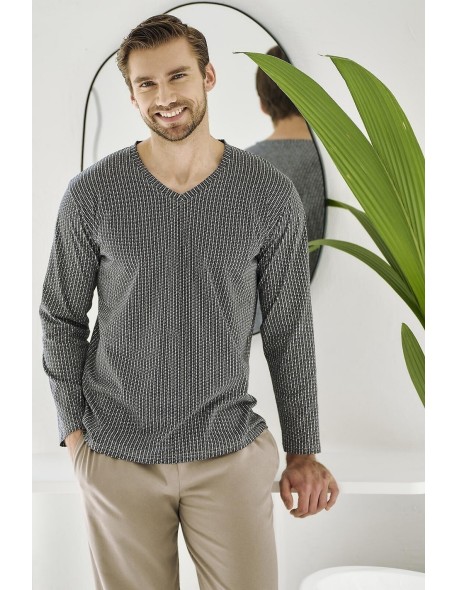 3482 piżama męska długa luca 3xl-4xl Taro