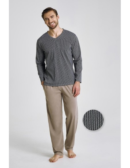 3482 piżama męska długa luca 3xl-4xl Taro