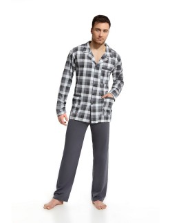 Piżama 114 dł/r 3xl-5xl męska rozpinana Cornette