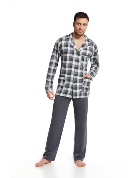 Piżama 114 dł/r 3xl-5xl męska rozpinana Cornette