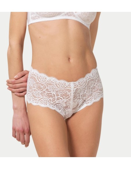 Triumph Amourette 300 Maxi X white - koronkowe majtki z wysokim stanem