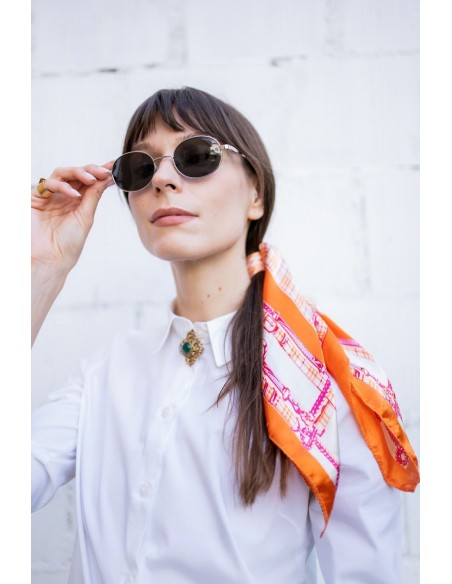 Apaszka satin plaid chain 20960 Art Of Polo