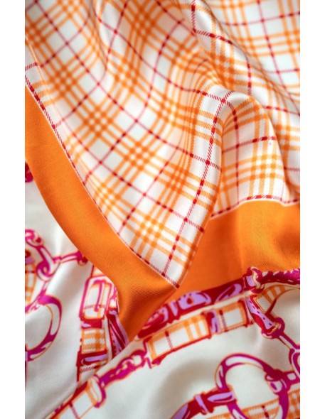 Apaszka satin plaid chain 20960 Art Of Polo