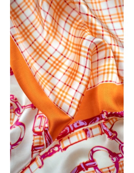 Apaszka satin plaid chain 20960 Art Of Polo