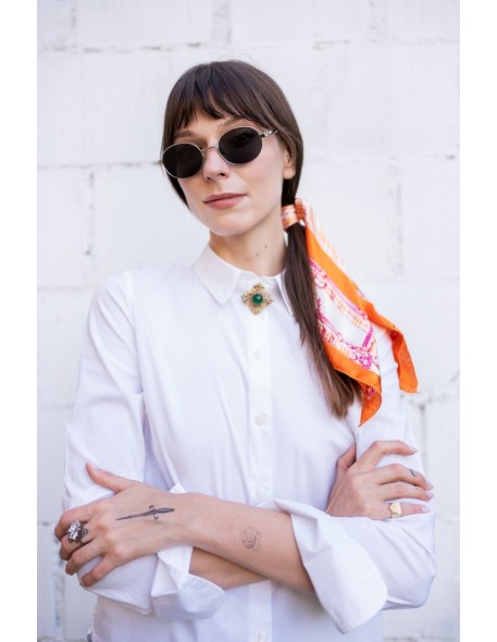 Apaszka satin plaid chain 20960 Art Of Polo