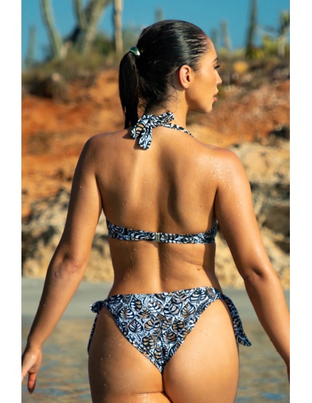 Biustonosz kąpielowy z usztywnianymi miskami wiązanie na szyi kolekcja mix&match Primo