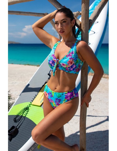 Majtki kąpielowe figi z wysokim stanem wysoko wycięte kolekcja mix&match Primo