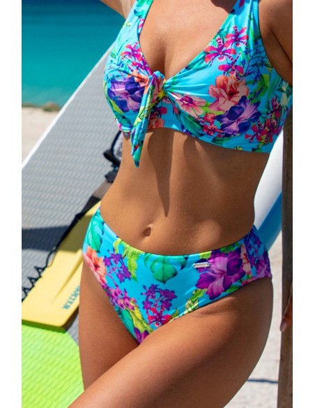 Majtki kąpielowe figi z wysokim stanem wysoko wycięte kolekcja mix&match Primo