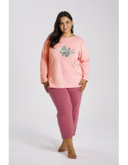 3471 piżama damska długa patricia 2xl-4xl Taro 2
