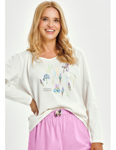 3459 pajamas women's long monica s-xl Taro