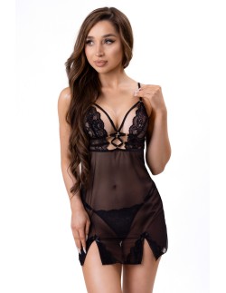 Pilar black/czarna seksowana t-shirt with tiulu with...