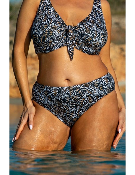 Majtki kąpielowe figi z wysokim stanem wysoko...