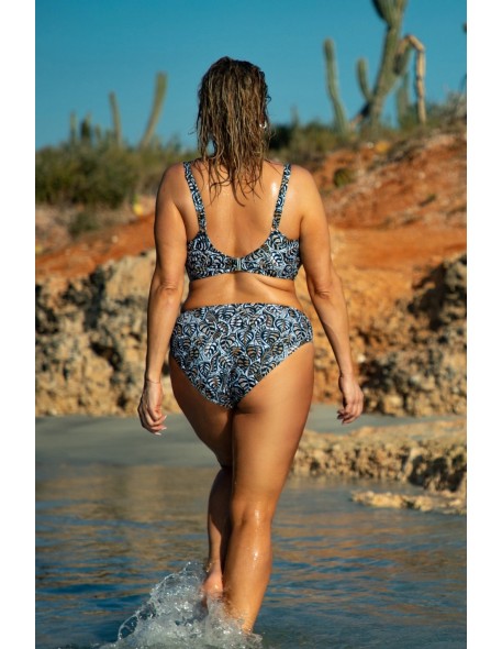 Majtki kąpielowe figi z wysokim stanem wysoko...