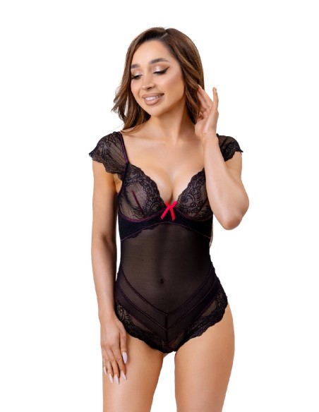 Evelyn black/czarne zmysłowe tiulowe body livco corsetti fashion Livia Corsetti