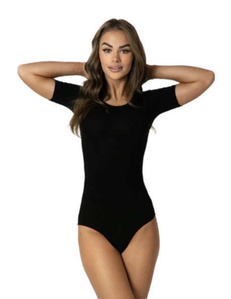 Bawełniane body damskie klasyczne z krótkim...