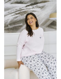 3466 piżama damska długa ella 4xl-6xl Taro