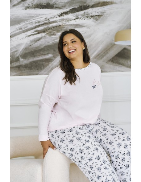 3466 piżama damska długa ella 4xl-6xl Taro