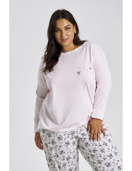 3466 pajamas women's long ella 4xl-6xl Taro
