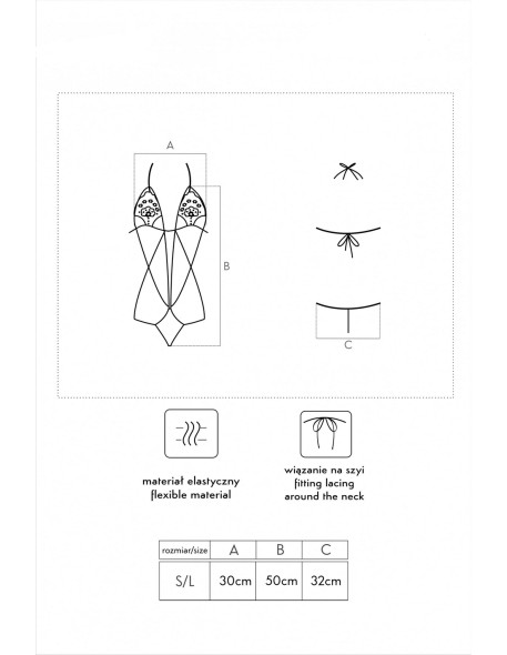 Luisina black/czarne seksowne body livco...