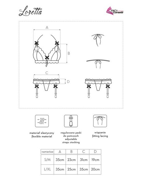 Zmysłowy komplet loretta lc 2778 Livia Corsetti