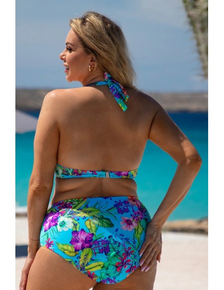 Biustonosz kąpielowy z usztywnianymi miskami wiązanie na szyi kolekcja mix&match Primo