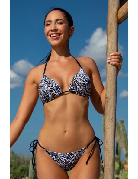 Majtki kąpielowe figi wiązane po bokach...