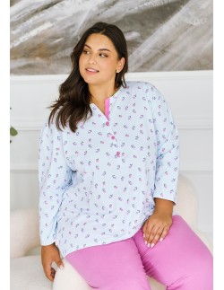 3462 pajamas women's long yolanda 2xl-4xl Taro
