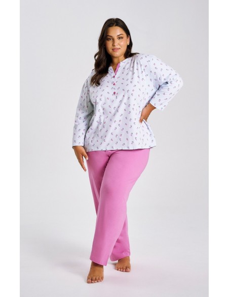 3462 piżama damska długa yolanda 2xl-4xl Taro