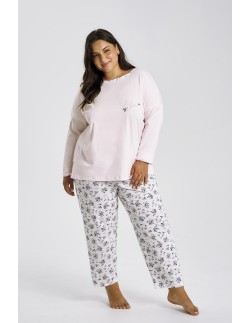 3465 piżama damska długa ella 2xl-3xl Taro