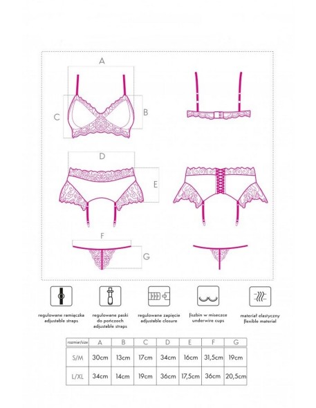 Nahir maroon/bordowy sensual set livco corsetti...