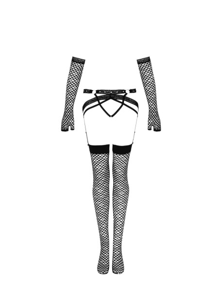 Pas z pończochami czarny Nemalia LivCo Corsetti...