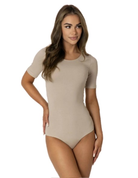 Bawełniane body damskie klasyczne z krótkim...