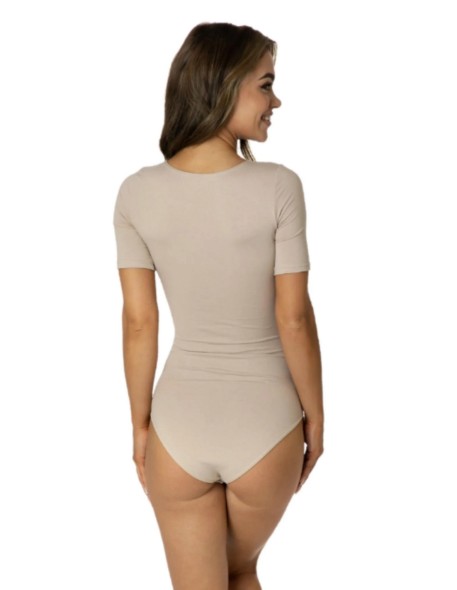 Bawełniane body damskie klasyczne z krótkim...