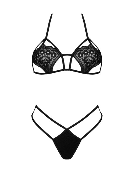 Jimena black/czarny zmysłowy komplet livco...