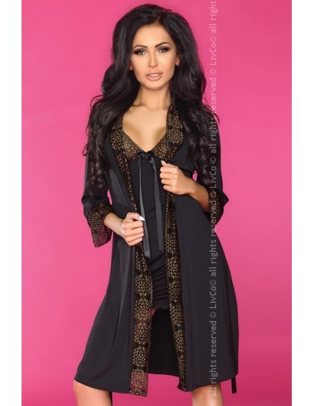 Bathrobe finvarra lc 90234 gold flower collection Livia Corsetti