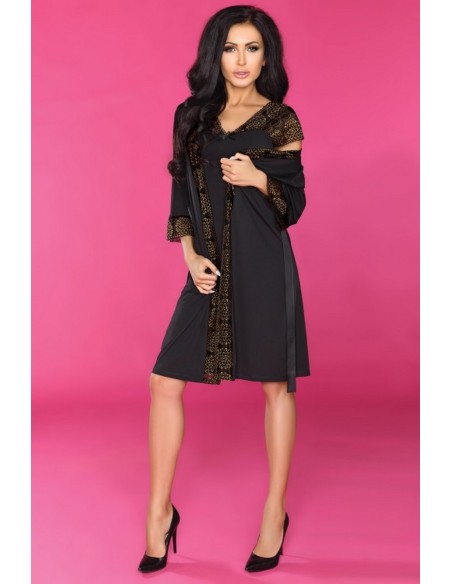 Bathrobe finvarra lc 90234 gold flower collection Livia Corsetti