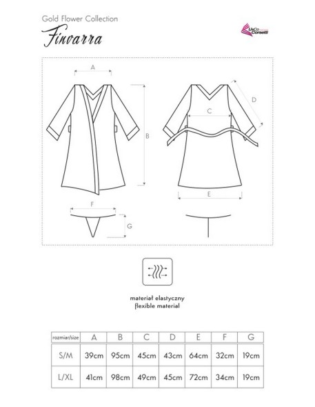 Czarny szlafrok damski cienki Finvarra LC 90234...