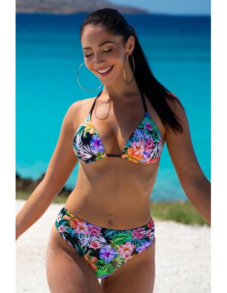 Biustonosz kąpielowy bikini trójkątne miski wiązany na szyi i plecach kolekcja mix&match Primo