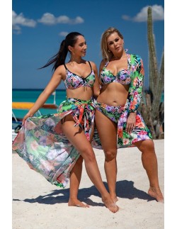Narzutka pareo peniuar plażowy z szyfonu kolekcja mix &...