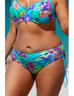 Majtki kąpielowe figi z wysokim stanem i trokami po...