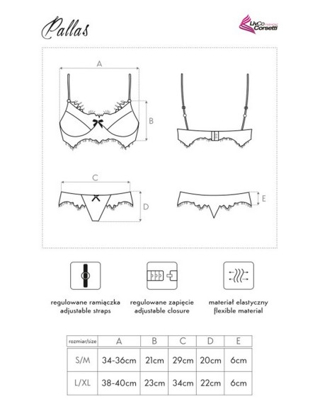 Zmysłowy komplet Pallas LC 90312 Livia Corsetti