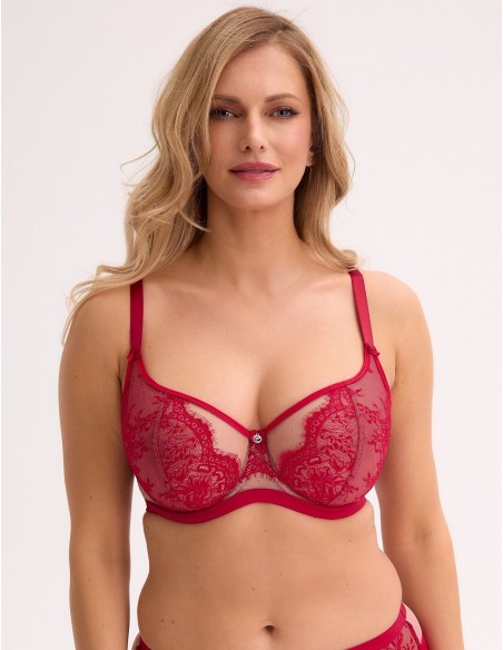 Biustonosz soft balconette frida art. 1274 czerwony Gaia