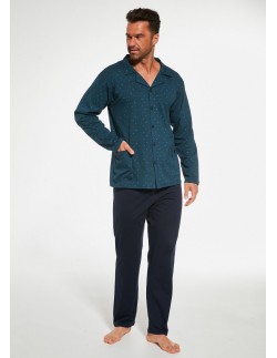 Pajamas 114/64 dł/r s-2xl męka rozpinana Cornette