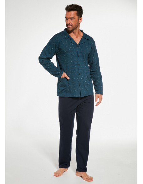 Pajamas 114/64 dł/r s-2xl męka rozpinana Cornette