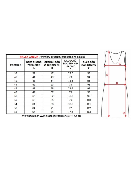 Halka damska na ramiączkach, Mewa 4127