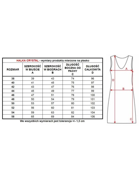 Prosta halka damska z wiskozy Mewa Crystal 