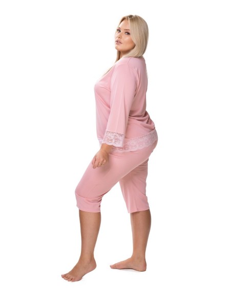 Pajamas women's pink Mewa Peonia