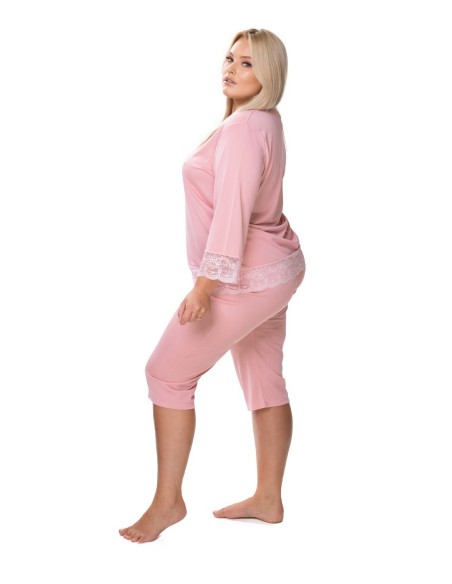Pajamas women's pink Mewa Peonia